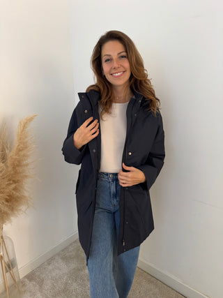 Navy rain jacket