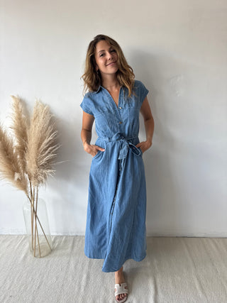 Denim maxi dress