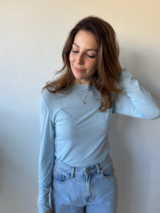 Soft blue cashmere top