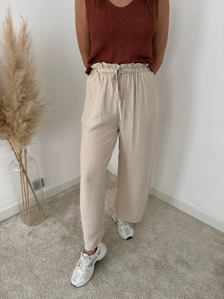 Beige summer pants