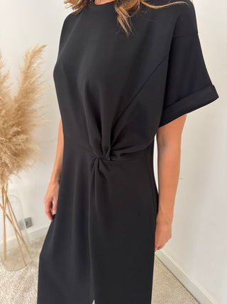 Soft black knot dress