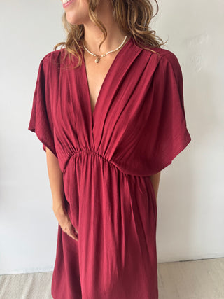 Burgundy maxi dress