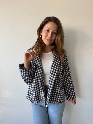 Blue vichy jacket