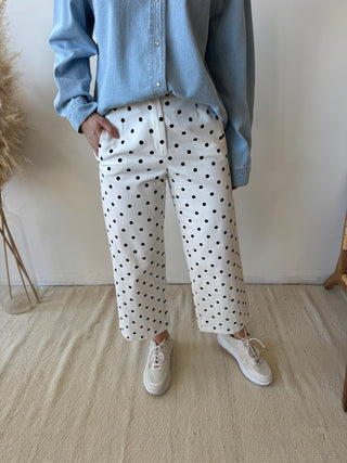 Polka dots denim