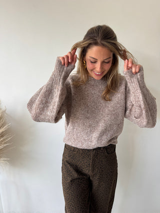 Taupe autumn knit