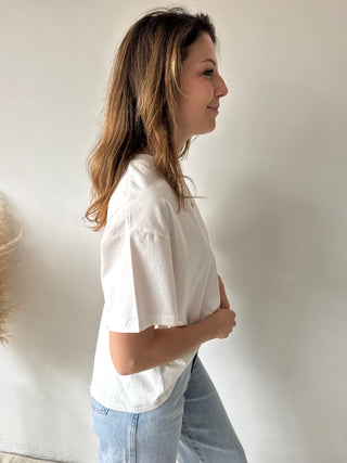 Hearts details white tee