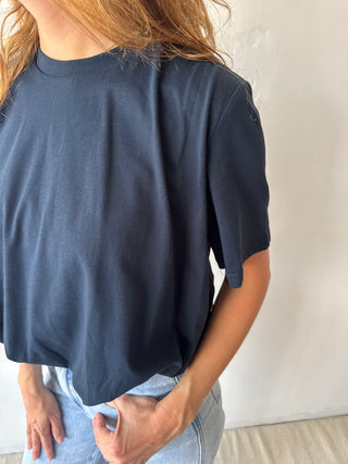 Navy elastic top