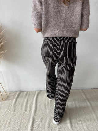 Brown striped pants