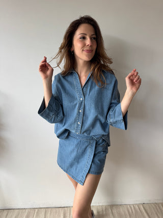 Light blue denim summer set