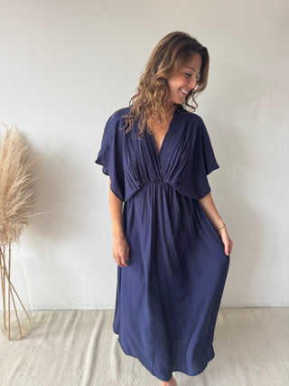 Navy maxi dress