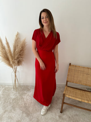 Red classy dress