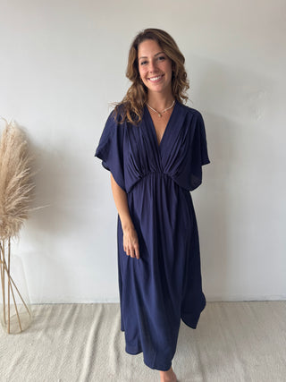 Navy maxi dress