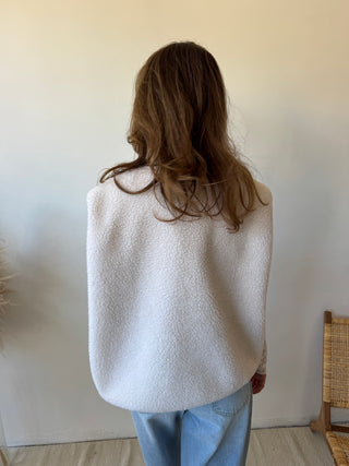 Beige teddy vest