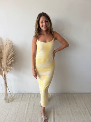 Yellow bodycon dress