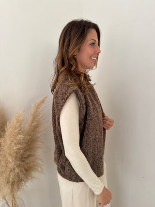 Brown fall gilet