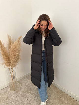 Black puffer coat