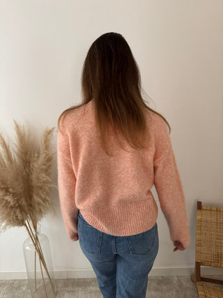 Super soft peach turtleneck knit