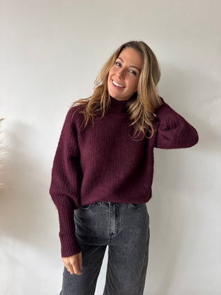 Soft burgundy knit