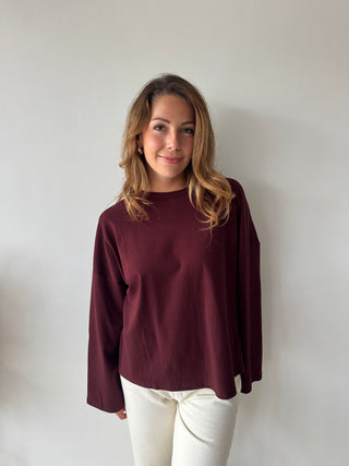 Burgundy knot back longsleeve