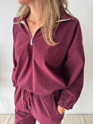 Burgundy corduroy set