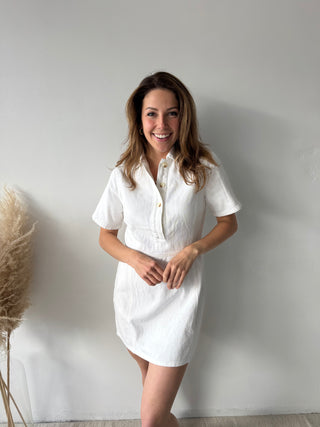 White denim summer dress