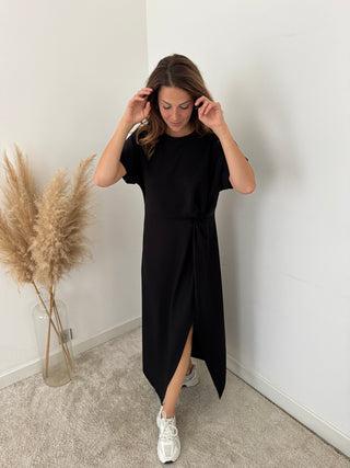 Soft black knot dress