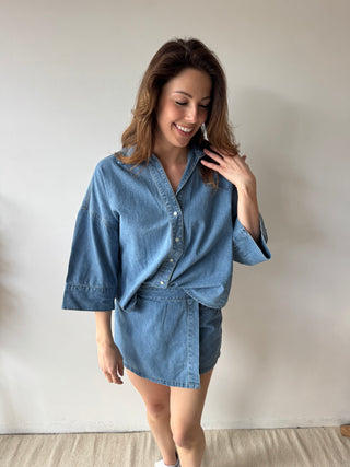 Light blue denim summer set