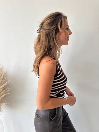 Beige brown top
