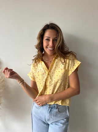 Red hearts yellow shirt