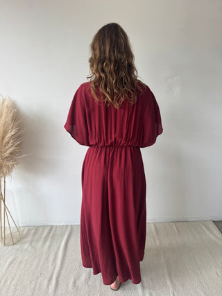 Burgundy maxi dress