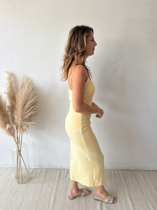 Yellow bodycon dress
