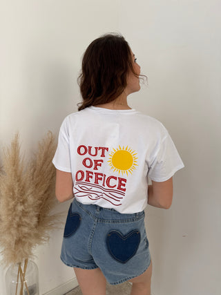 Out of office white t-shirt