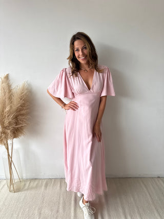 Soft pink maxi dress