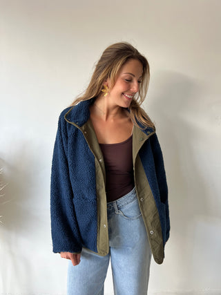 Blue kaki reversible jacket