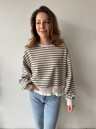 Navy striped sweater