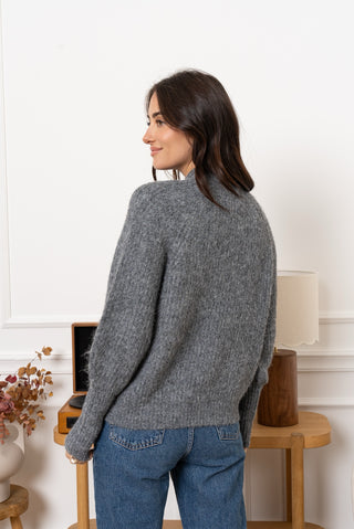 Soft simple grey turtleneck knit