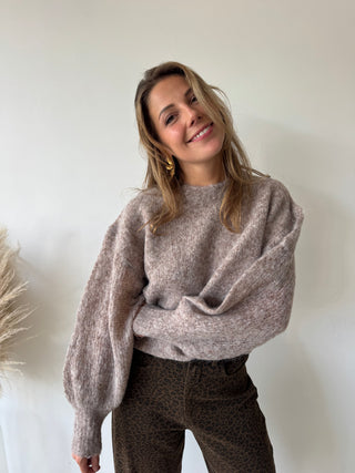 Taupe autumn knit