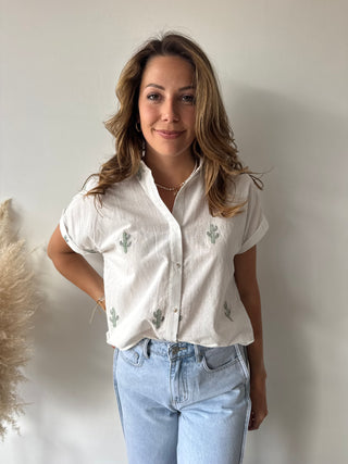 Cactus white blouse