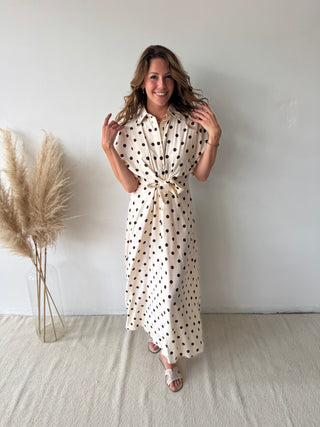 Polka dots knot dress