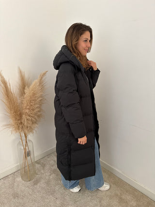 Black puffer coat