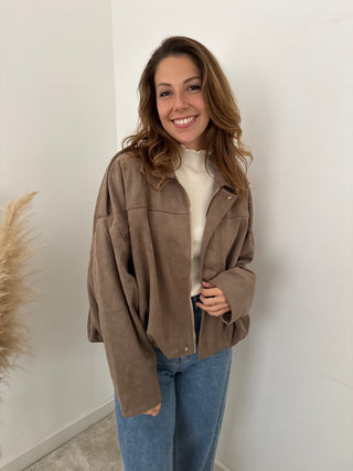 Taupe suède jacket