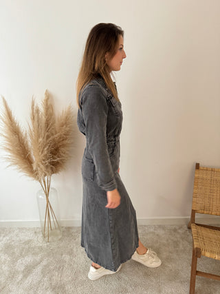 Grey denim dress