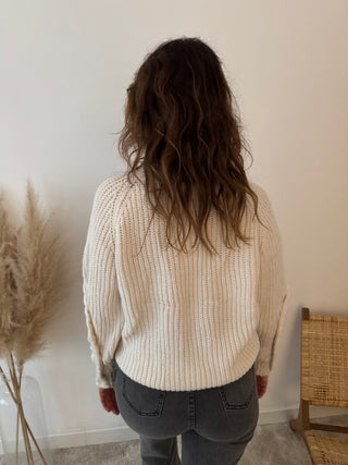 Beige cable knit