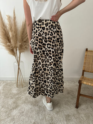 Leopard maxi skirt