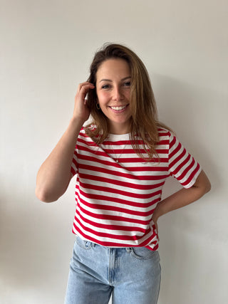 Red striped t-shirt