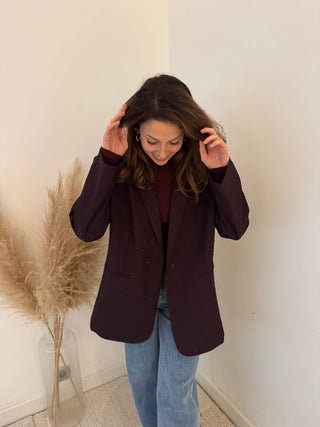 Sparkling plum blazer