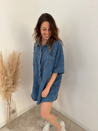 Cherry's denim shirt dress