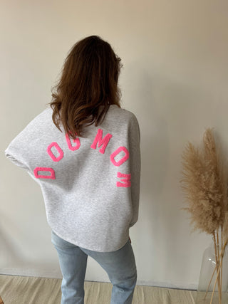 Pink dog mom sweater