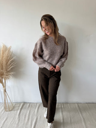 Leopard brown pants
