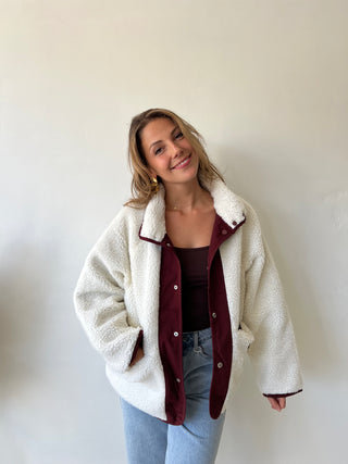 Burgundy reversible jacket